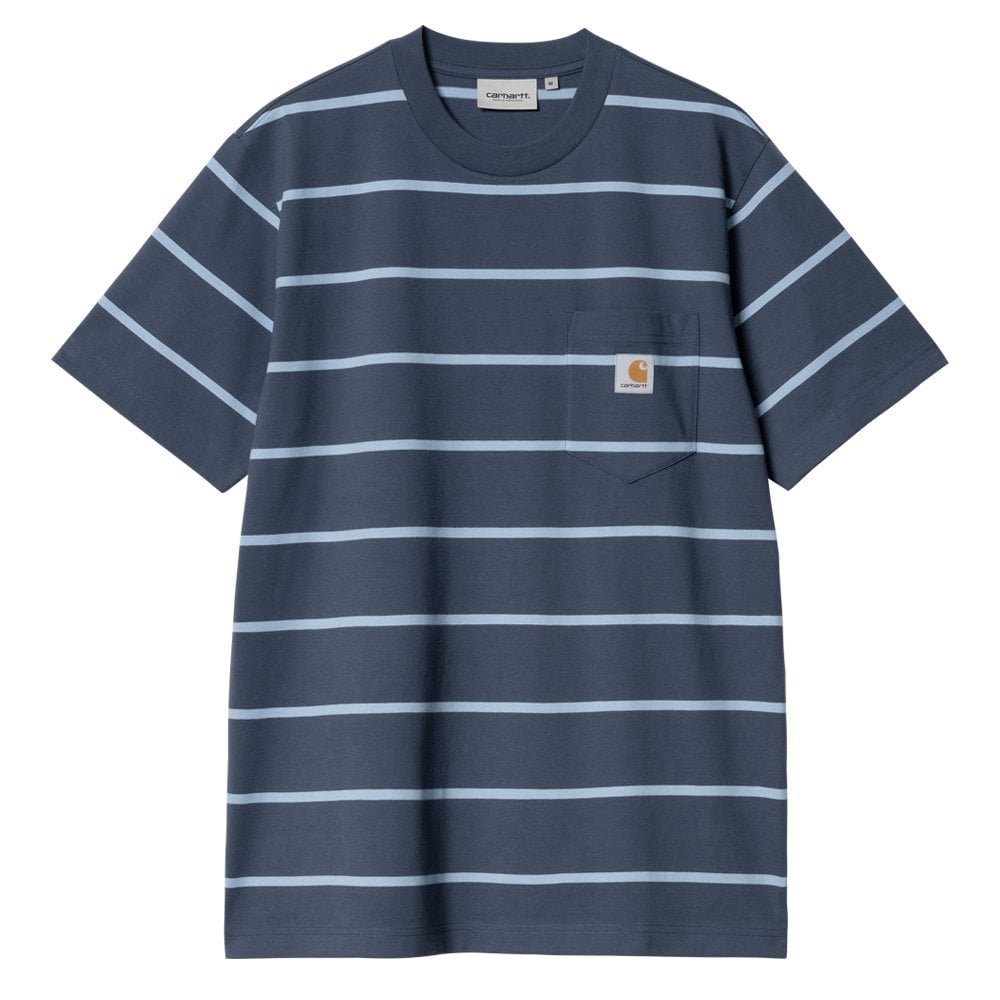 Aiken Pocket T-Shirt - Dusky Blue