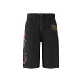 Devil Mermaid Denim Shorts - Black