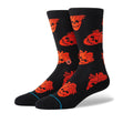 Fallin In Skull Crew Socks - Black