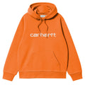 Hooded Carhartt Sweatshirt - Pumpkin/Wht