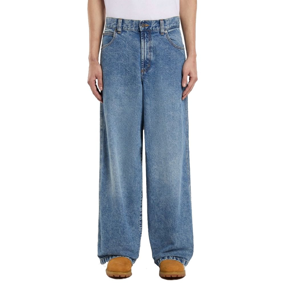 Loose Wave Denim Jeans - Rinsed Fade