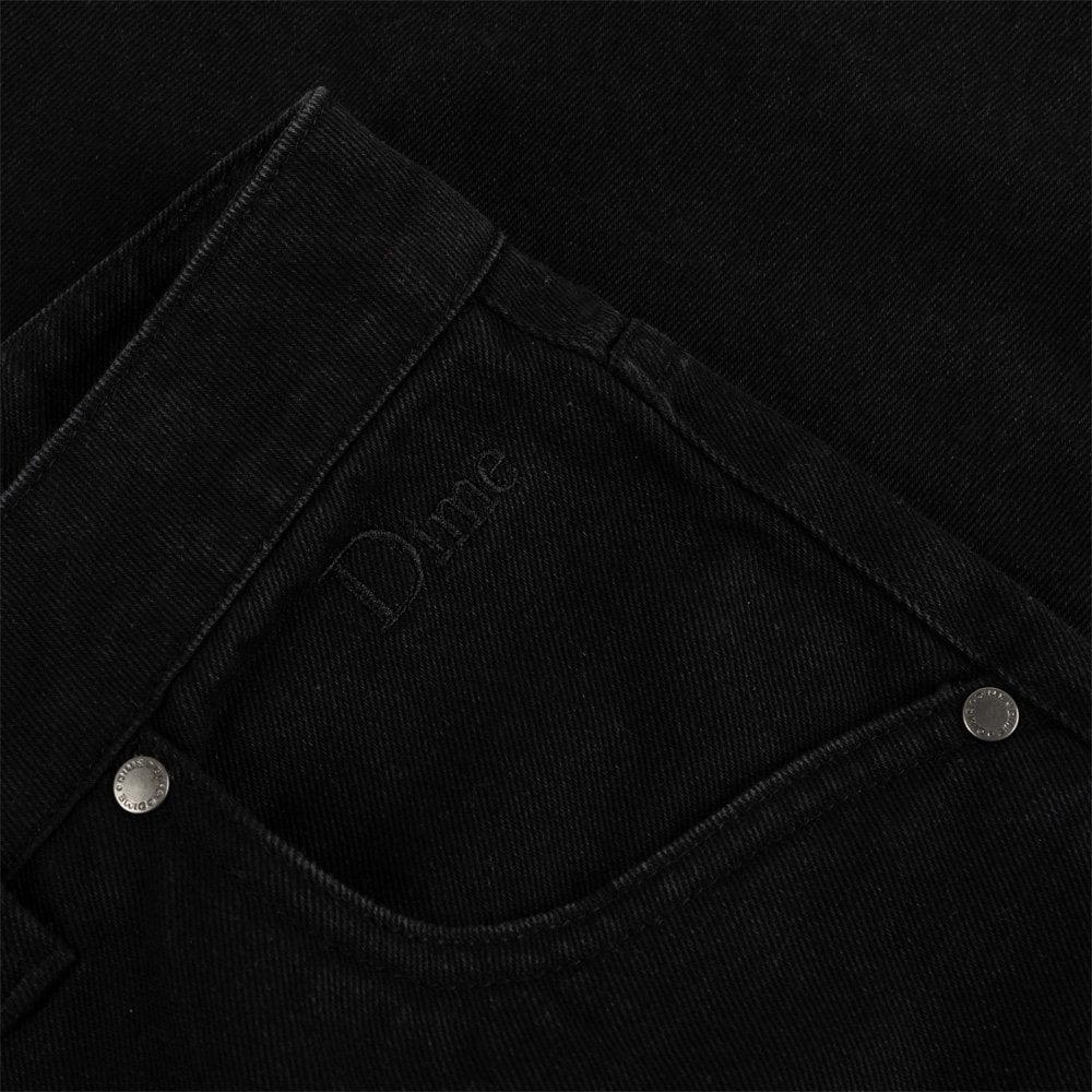 Classic Baggy Denim Pants - Jet Black