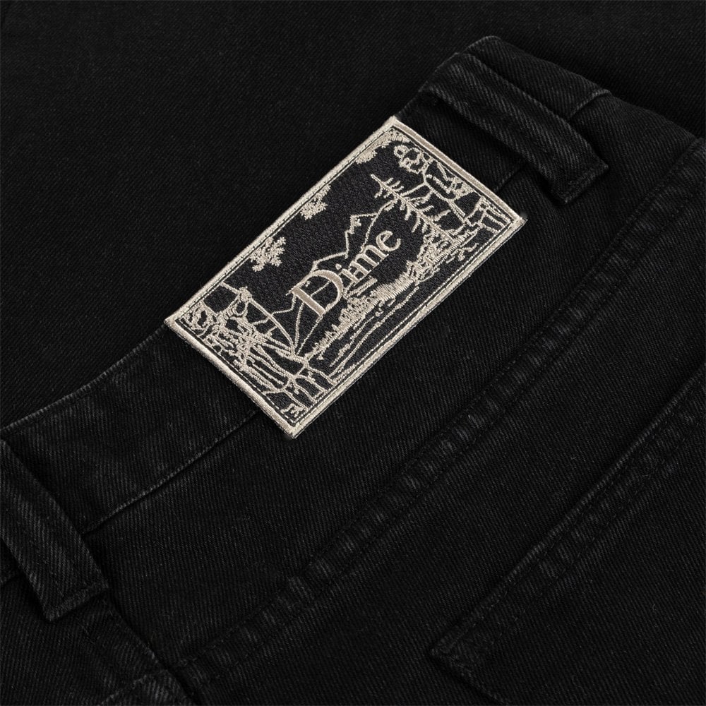 Classic Baggy Denim Pants - Jet Black
