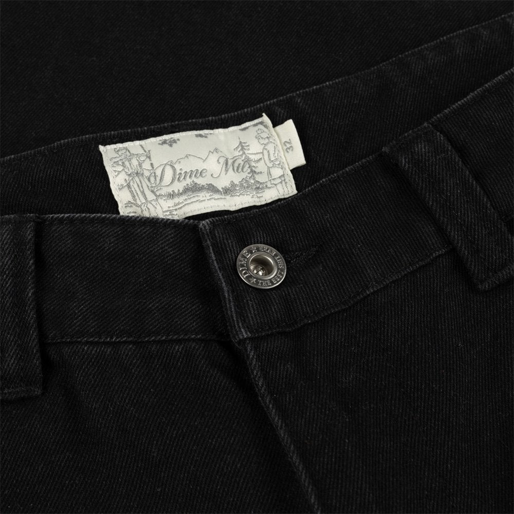 Classic Baggy Denim Pants - Jet Black