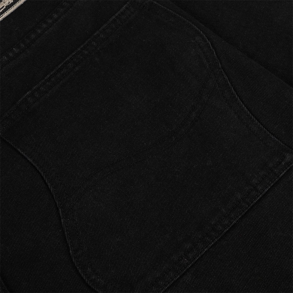Classic Baggy Denim Pants - Jet Black