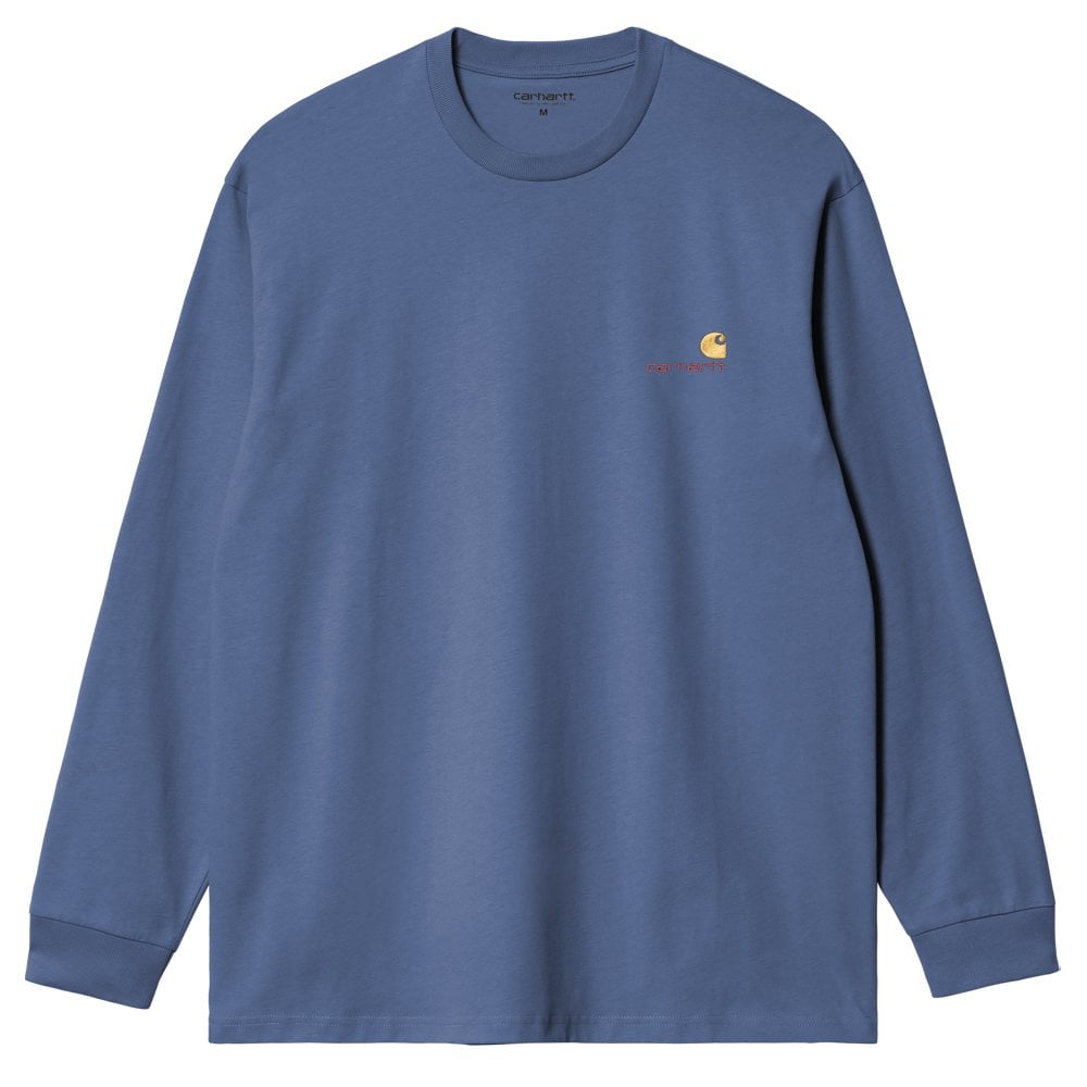 Organic American Long Sleeve T-Shirt - Blue Iris