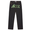 Running Dog Double Scoop Denim Pants - Black