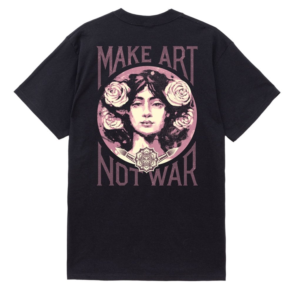 Make Art Not War T-Shirt - Black