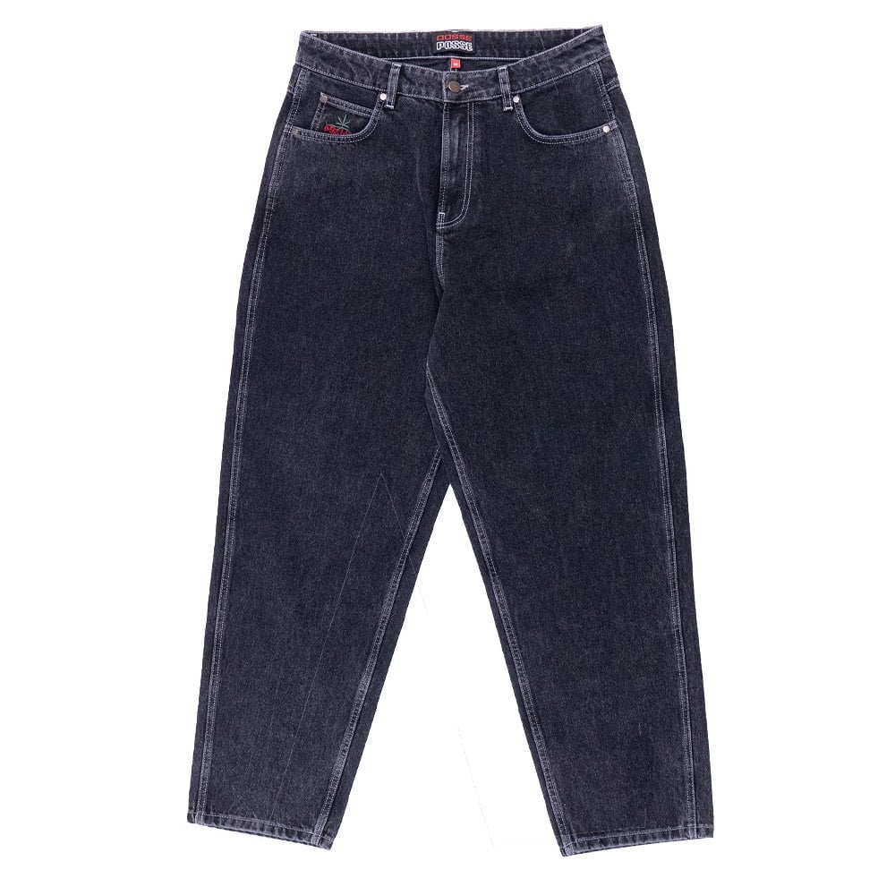 Oval Tag Denim Skate Pant - Blk Stonewsh