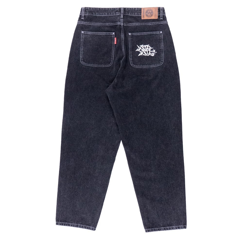 Oval Tag Denim Skate Pant - Blk Stonewsh