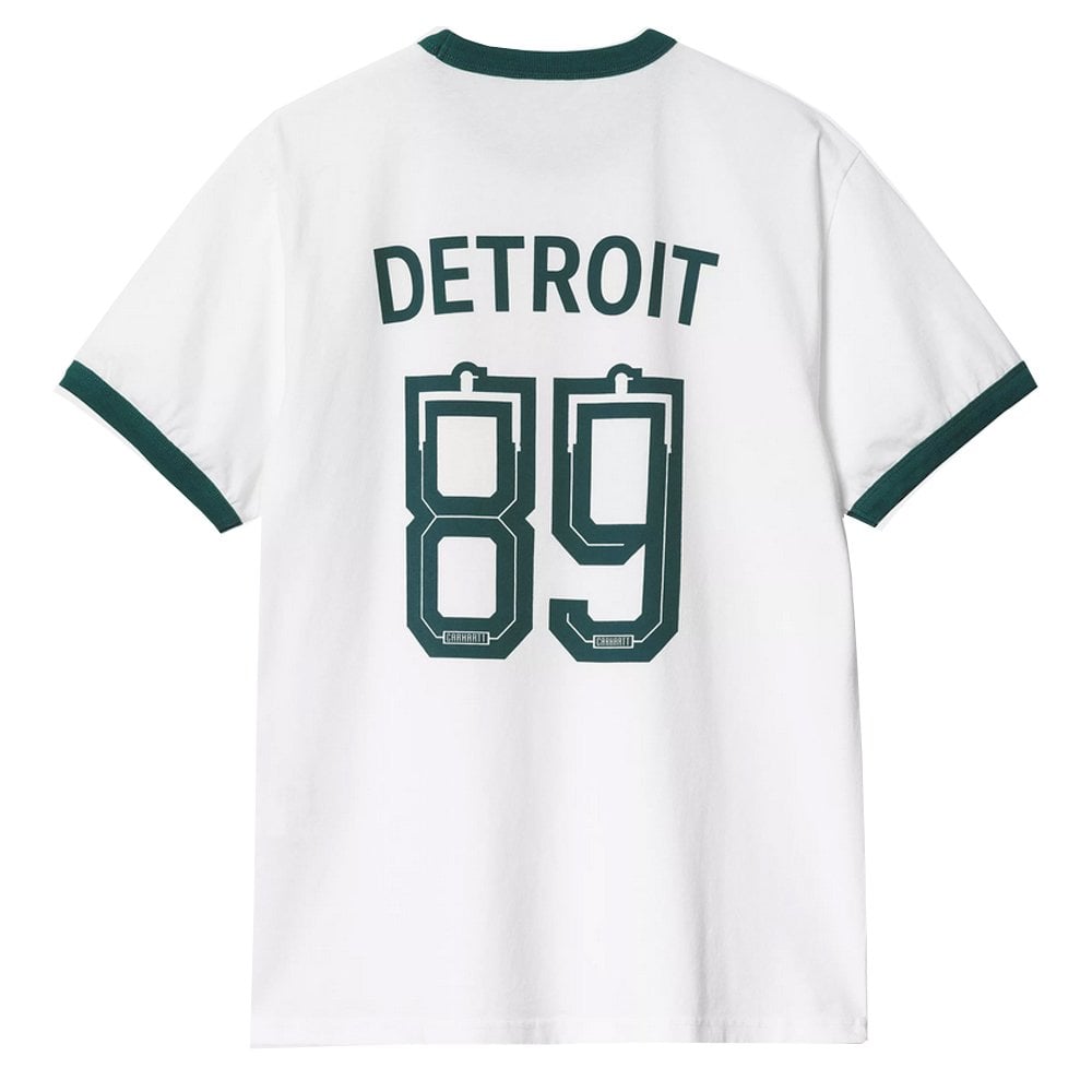 89 Ringer T-Shirt - Wht/Rainfrst