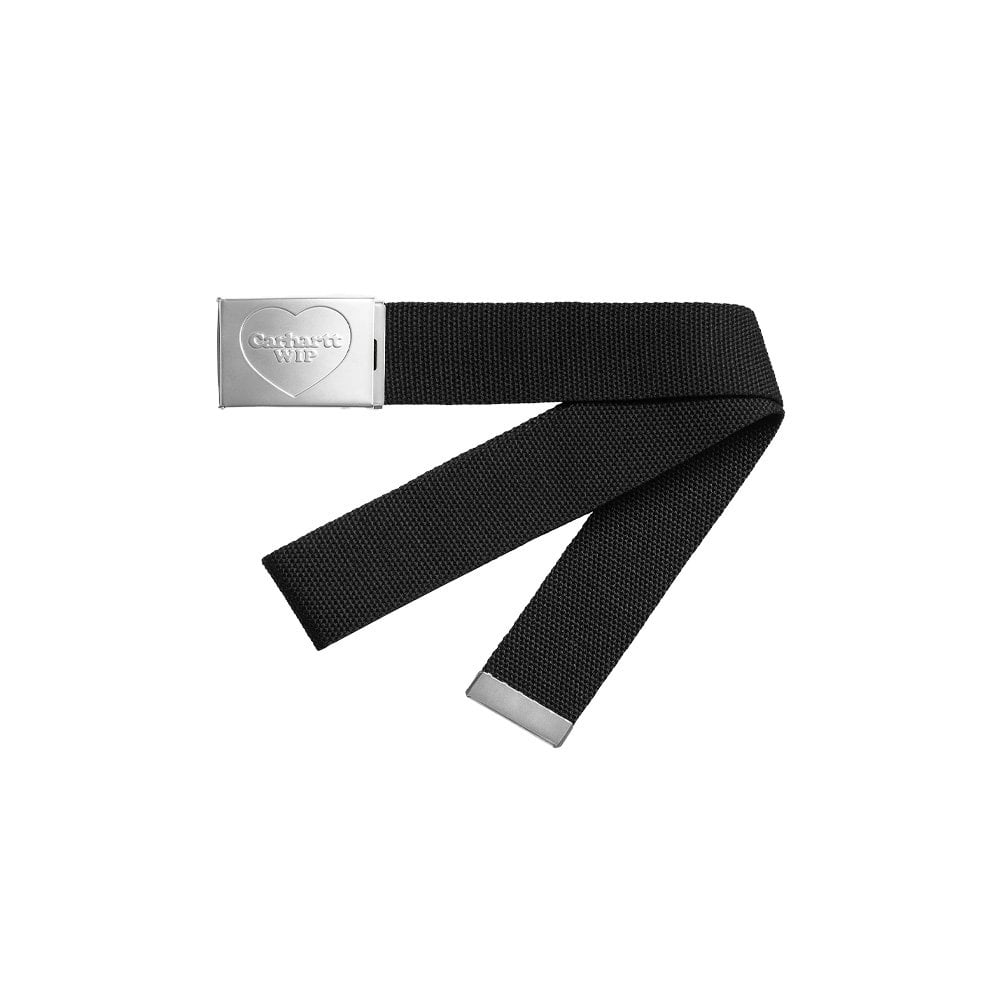 Heart Clip Belt - Black/Silver