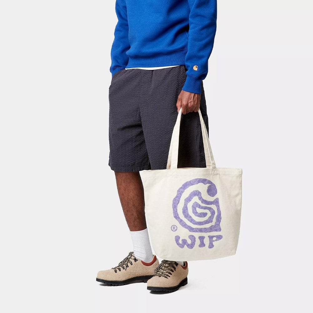 Helix Canvas Graphic Tote - Natural
