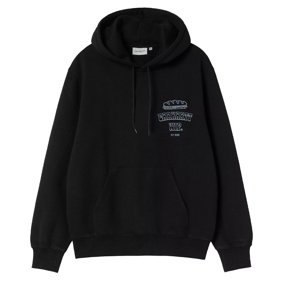 Hooded Sandwich Sweatshirt - Blk/Blue Fog