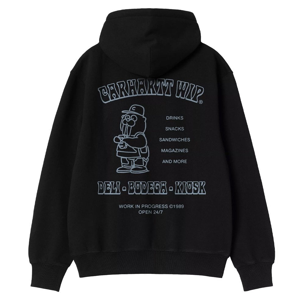 Hooded Sandwich Sweatshirt - Blk/Blue Fog