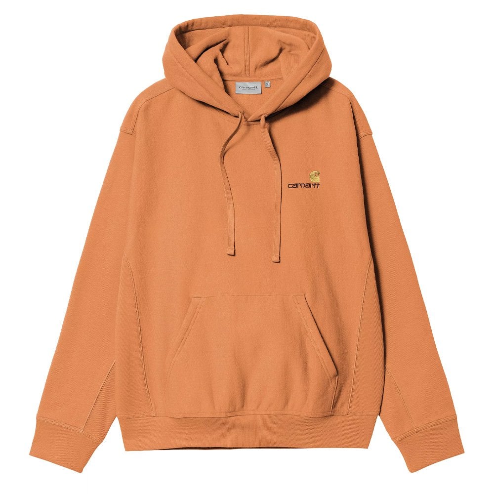 Hooded American Script Embroidery Sweatshirt - Red Haven