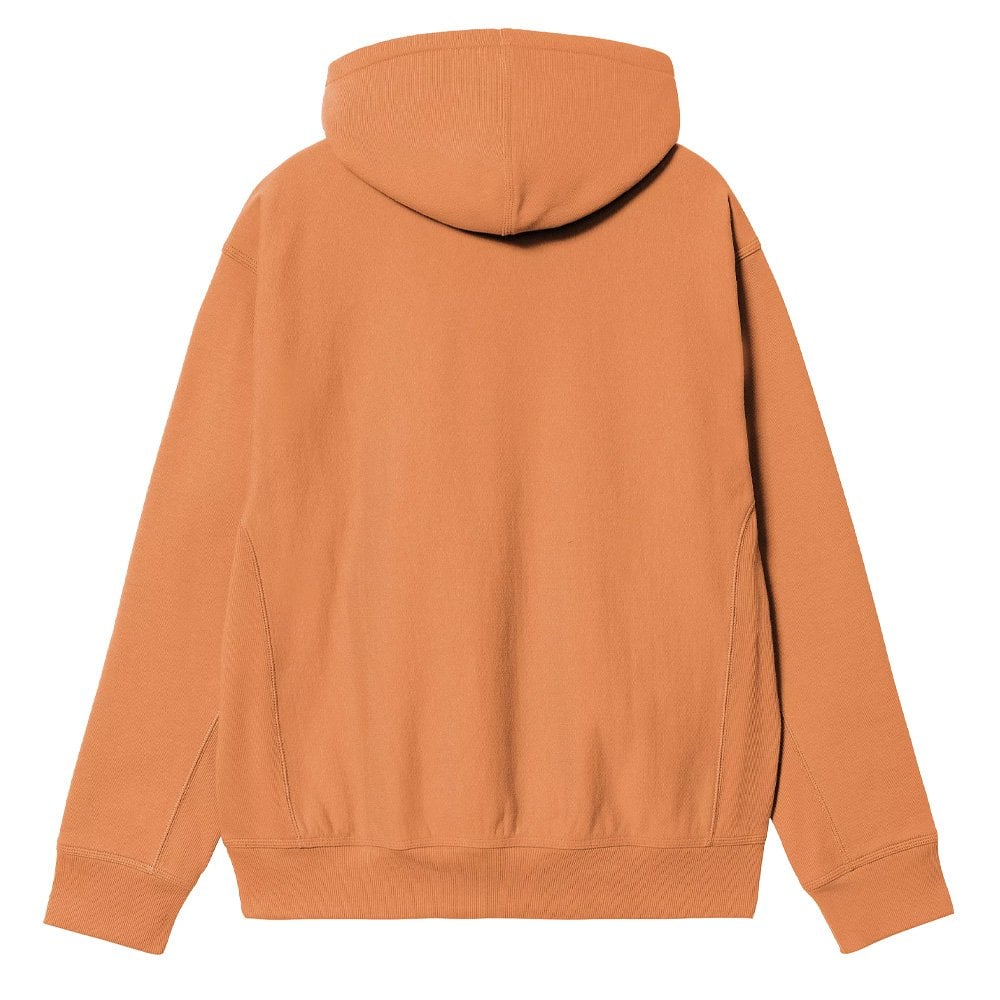 Hooded American Script Embroidery Sweatshirt - Red Haven
