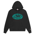 Checker Running Dog Hoodie - Black