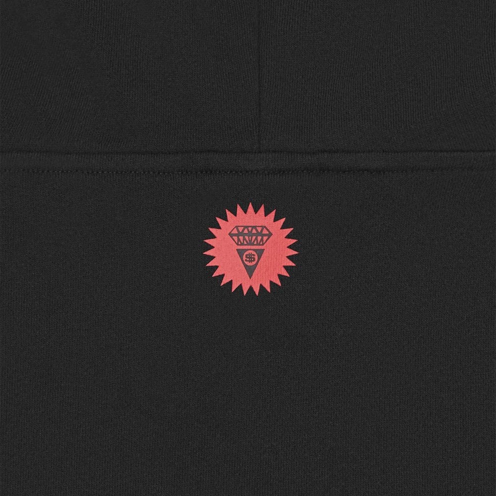 Checker Running Dog Hoodie - Black