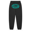 Checker Running Dog Sweatpants - Black