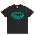 Checker Running Dog T-Shirt - Black