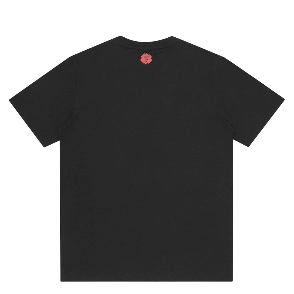 Checker Running Dog T-Shirt - Black