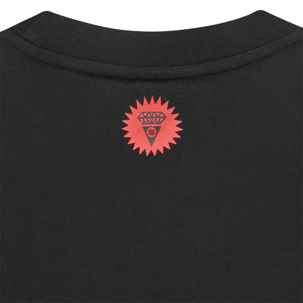 Checker Running Dog T-Shirt - Black