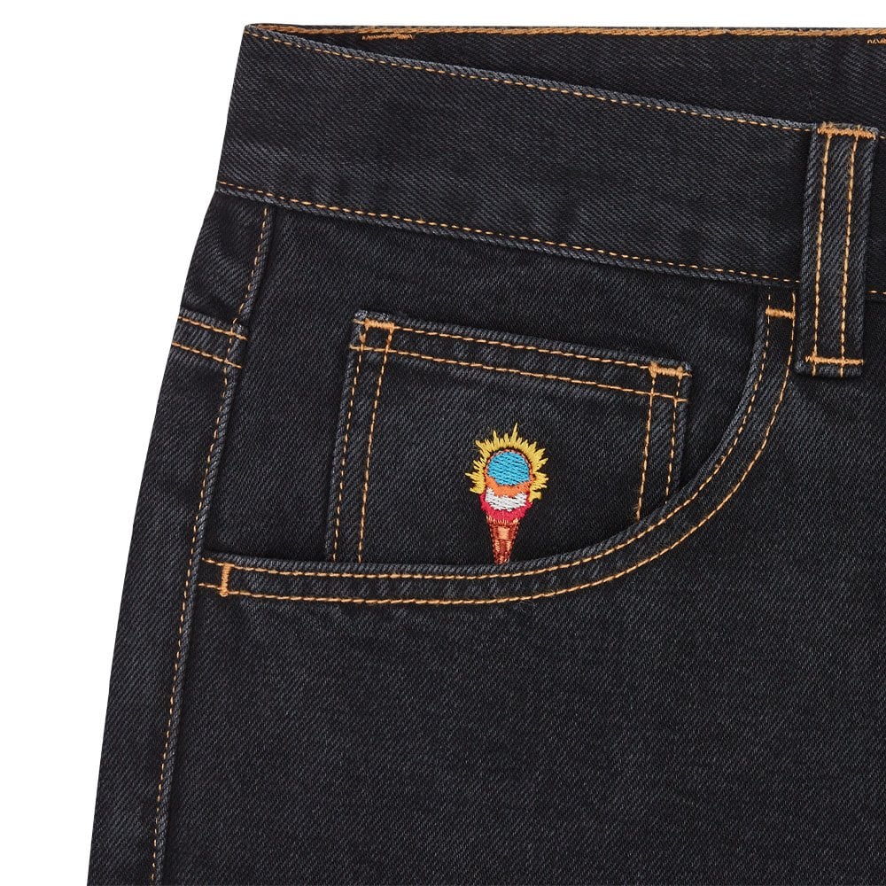 Triple Scoop Denim Pant - Black