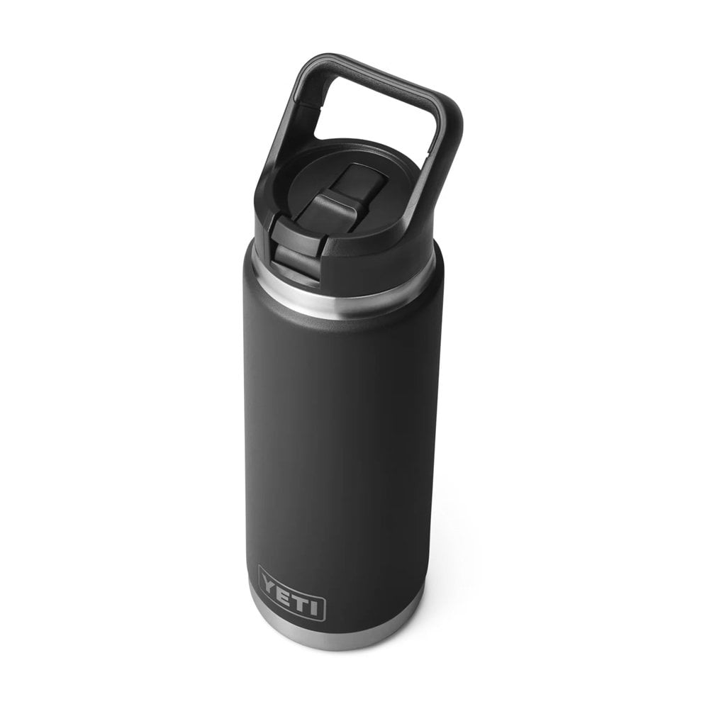 Rambler 26 oz (769 ML) Bottle With Straw - Black