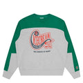 Convenience Store Panelled Crewneck - Grn/Hea Gry