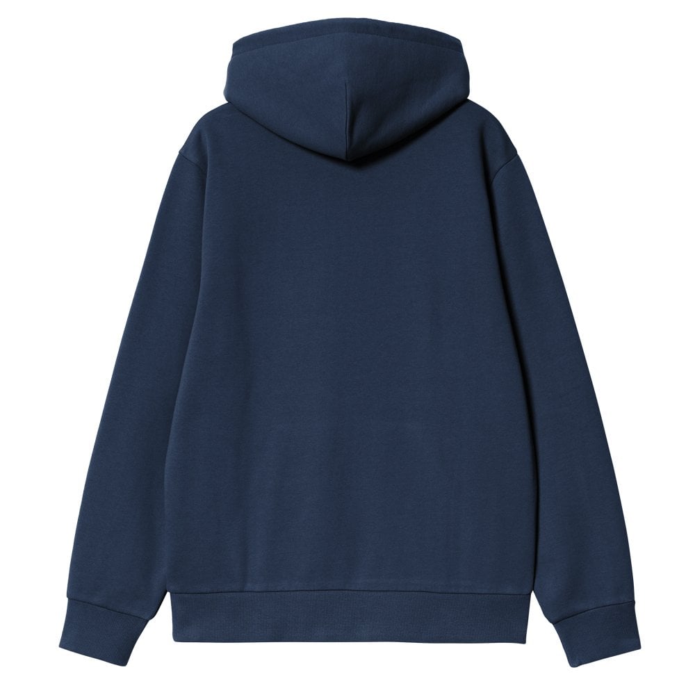 Hooded Script Embroidery Sweatshirt - Jupiter/Wht