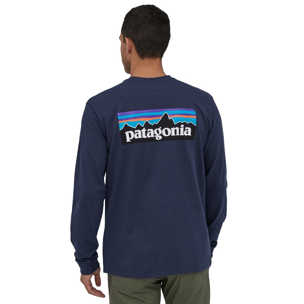 P6 Logo Long Sleeve T-Shirt  - Navy Blue