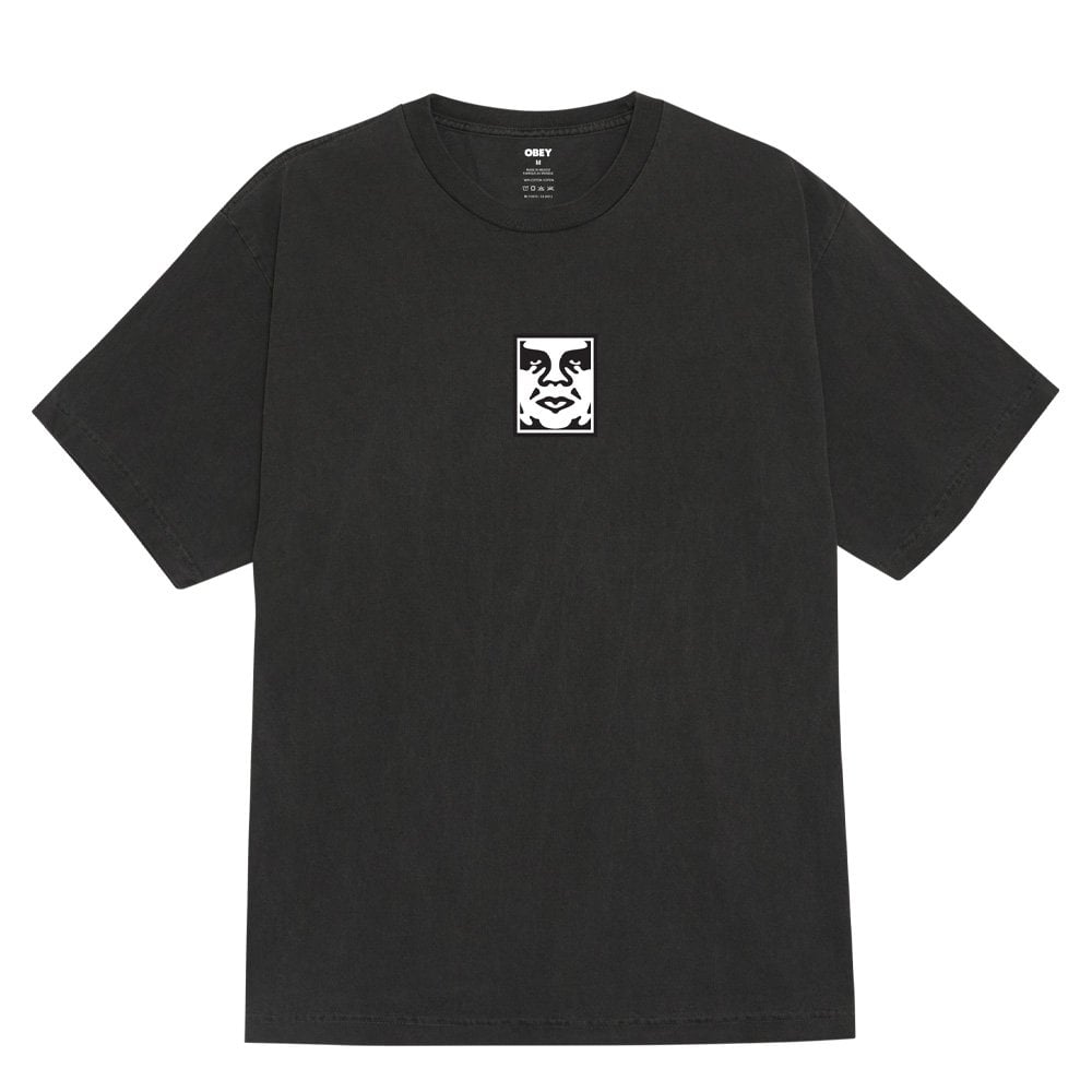 Icon Face Pigment Dyed T-Shirt - Dusty Black
