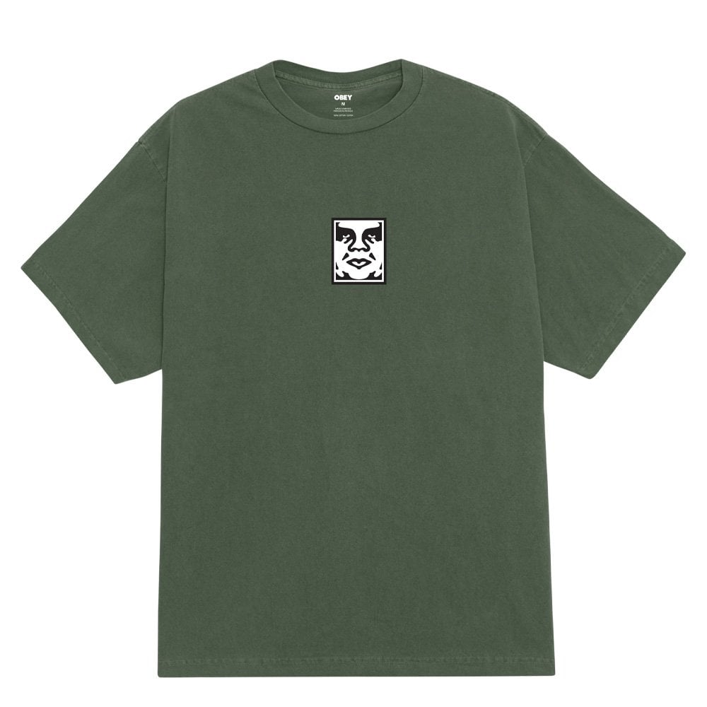 Icon Face Pigment Dyed T-Shirt - Bronze Green