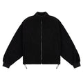 Polar Fleece Sherpa Zip Jacket - Black