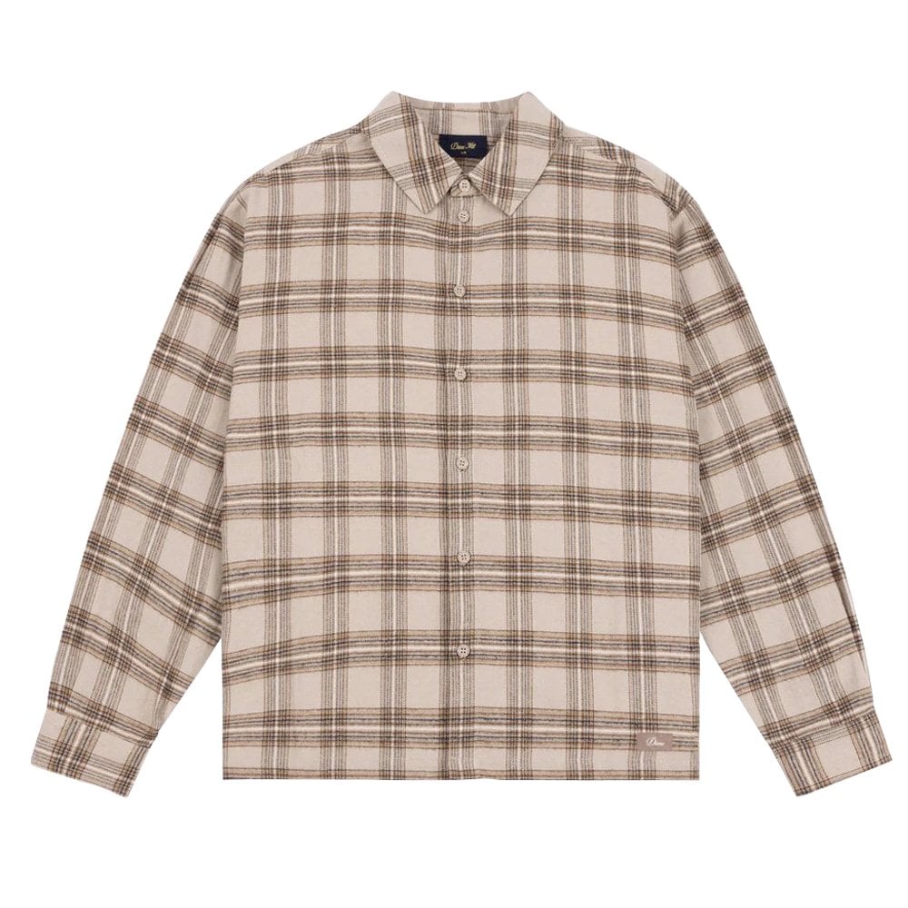Plaid Flannel Shirt - Beige