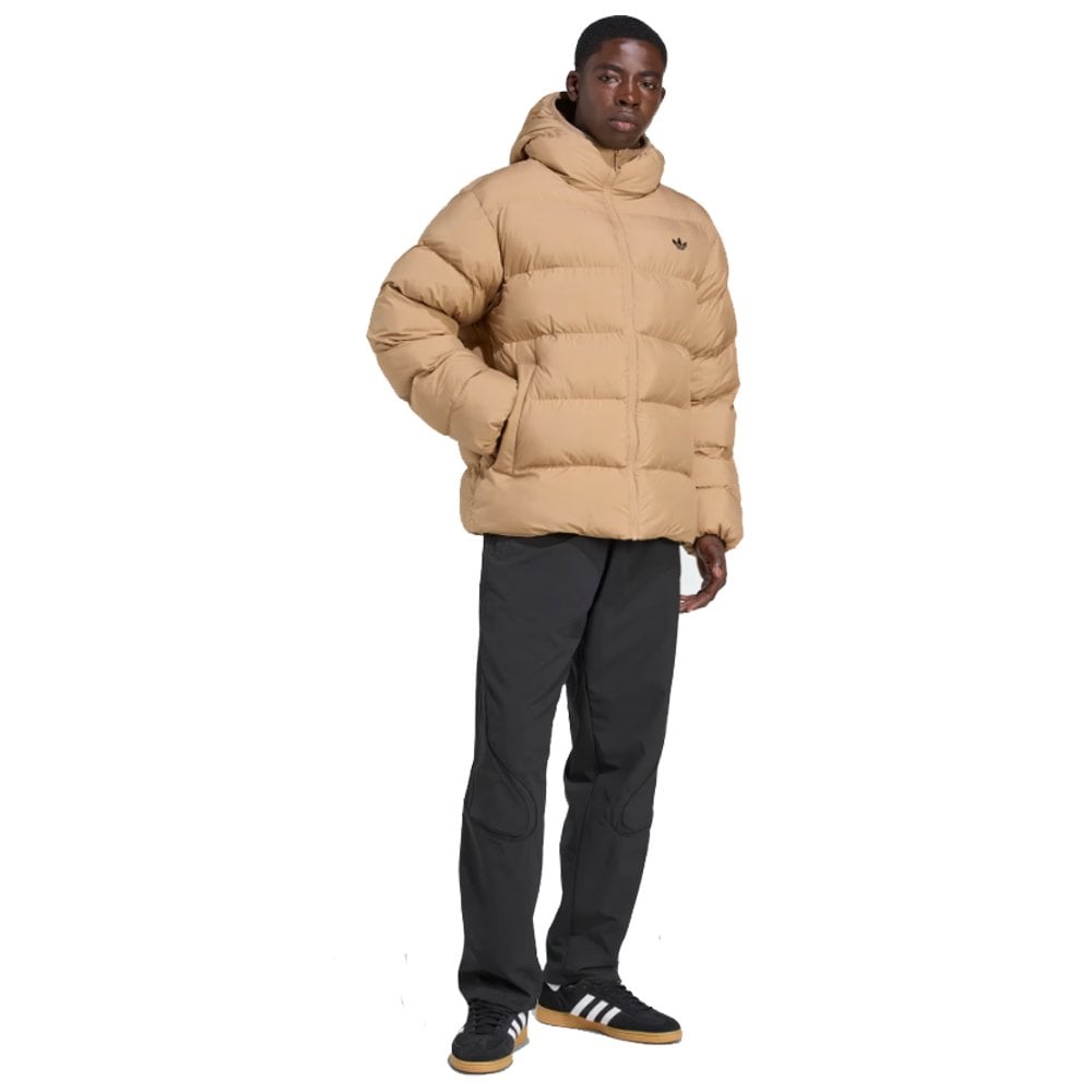 Tonal Hooded Puffer Jacket - Cardboard