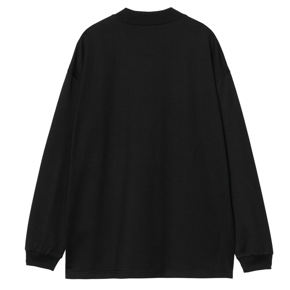 Schooling Long Sleeve Mockneck T-Shirt - Black/Wax