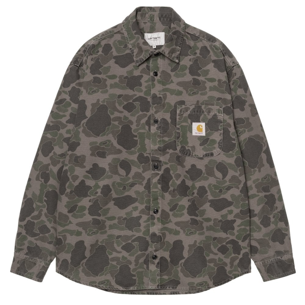 Long Sleeve Duck Shirt - Camo/Porphy