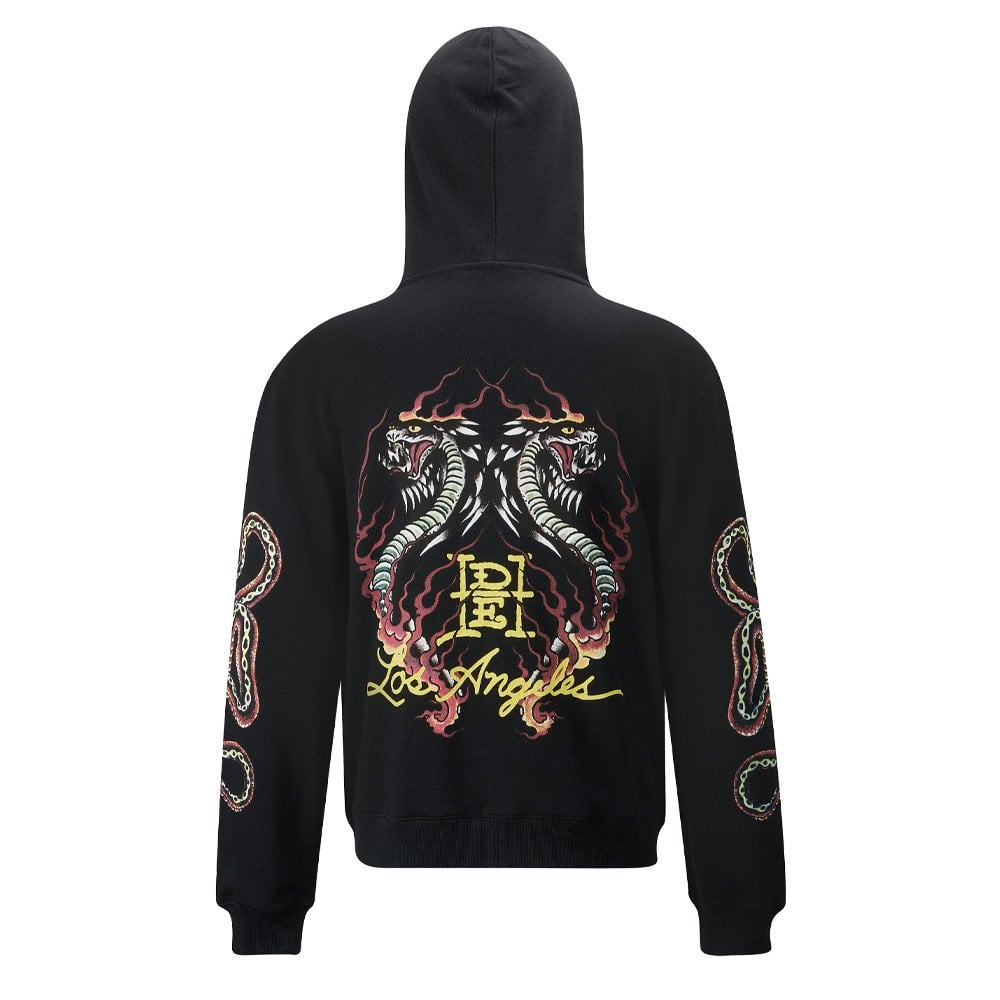 Double Venom Zip Thru Hoodie - Black