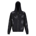 Tattoo Club Zip Thru Hoodie - Black