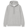 Hooded Script Embroidery Sweatshirt - Grey Hea/Wht