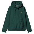 Hooded American Script Embroidery Sweatshirt - Dark Fir