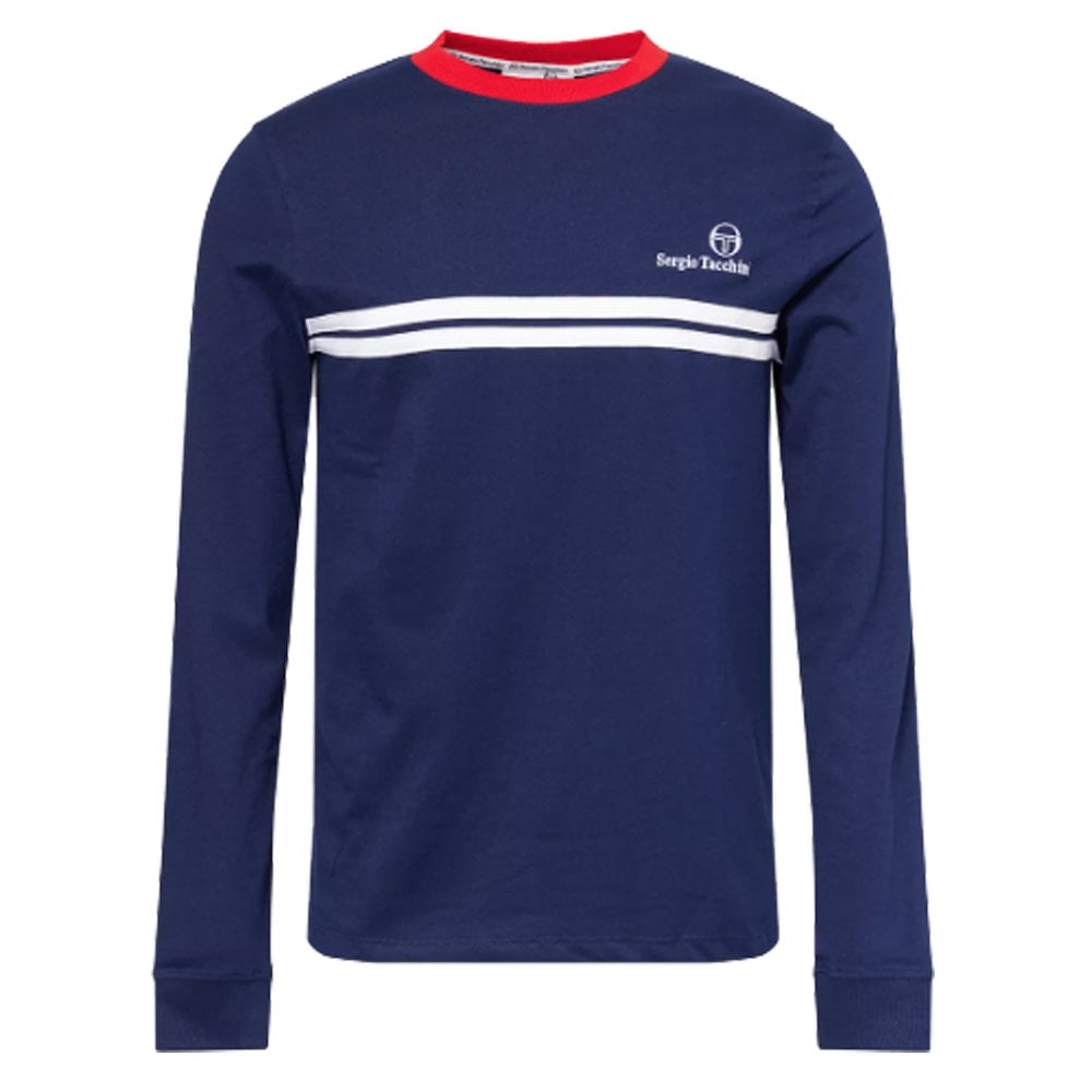 New Supermac Long Sleeve T-Shirt - Blue/Wht/Red