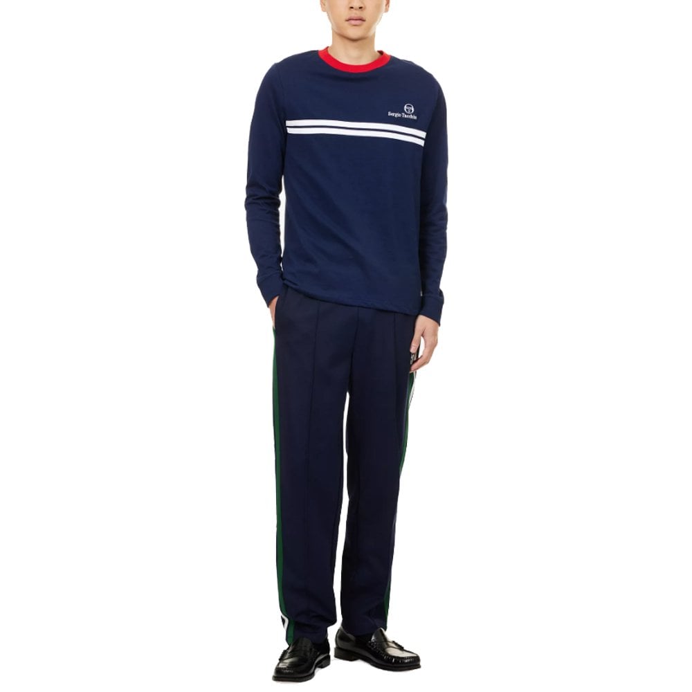 New Supermac Long Sleeve T-Shirt - Blue/Wht/Red