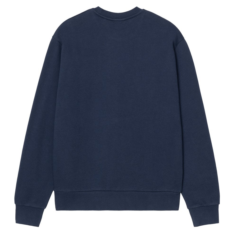 Script Embroidery Sweatshirt - Jupiter/Wht