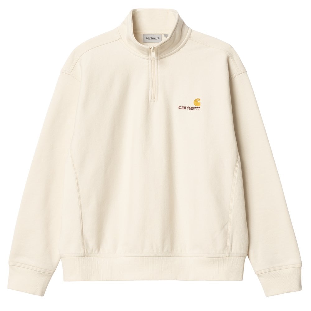Half Zip American Script Sweatshirt - Natural