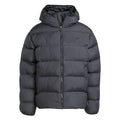 Tonal Hooded Puffer Jacket - Black