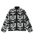 Repeated Icon Sherpa Jacket - Black Multi