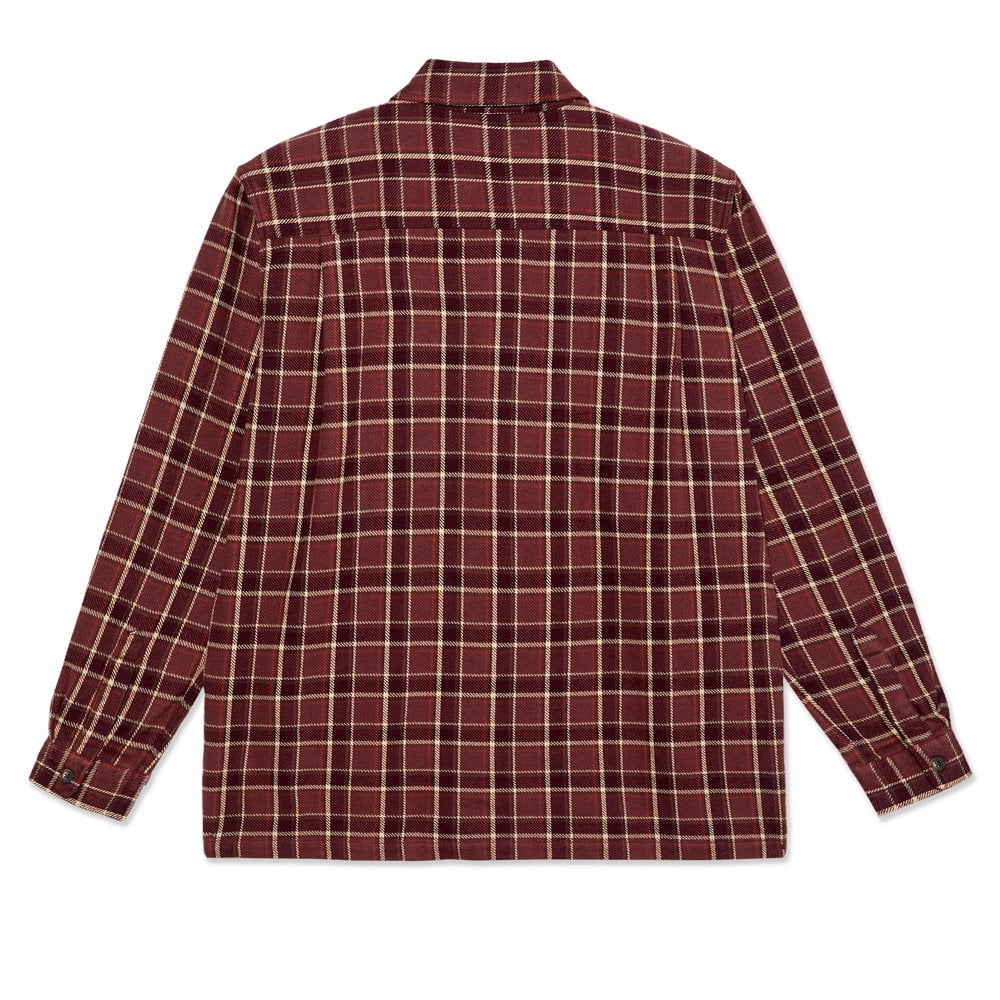 Mike Flannel Long Sleeve Shirt - Oxblood Chk